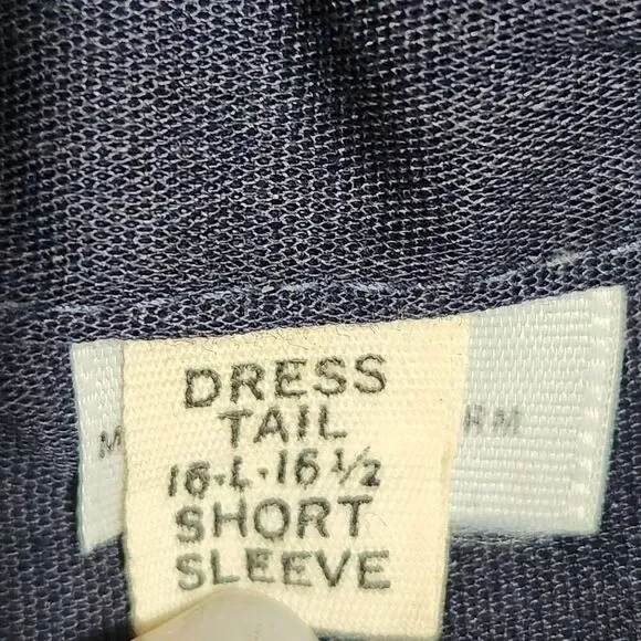 Dee Cee Washington Manufacturing USA button front short sleeve top navy 16 L - Picture 6 of 6